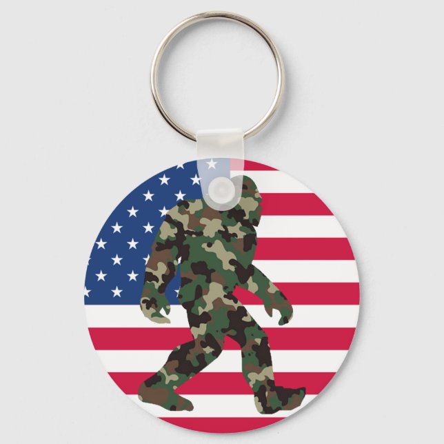 Llavero Bigfoot Sasquatch Camuflaje  (Anverso)
