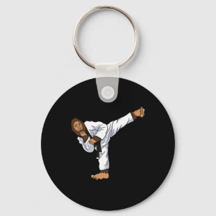 Llavero Bigfoot Sasquatch Karate Taekwondo Kickboxing Kara