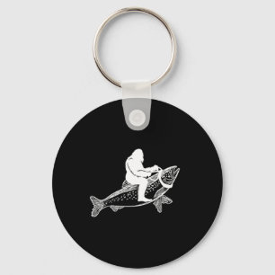Llavero Bigfoot Sasquatch pesca con mosca Trucha pescador