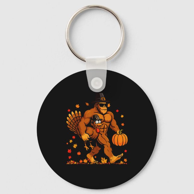 Llavero Bigfoot Thanksgiving Turkey Funny Thanksgiving Sas (Anverso)