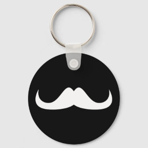 Llavero bigote de Guay White Handlebar en negro