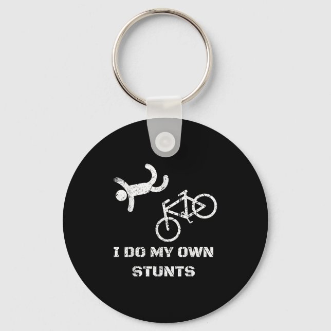 Llavero Bike Lover Shirt - I Do My Own Stunts Bmx Cycling  (Anverso)