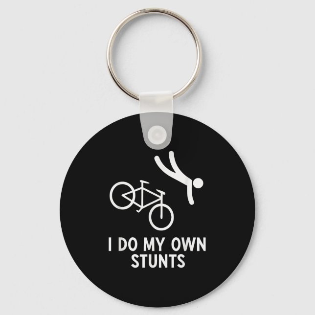 Llavero Bike Lover Shirt I Do My Own Stunts Cycling  (Anverso)