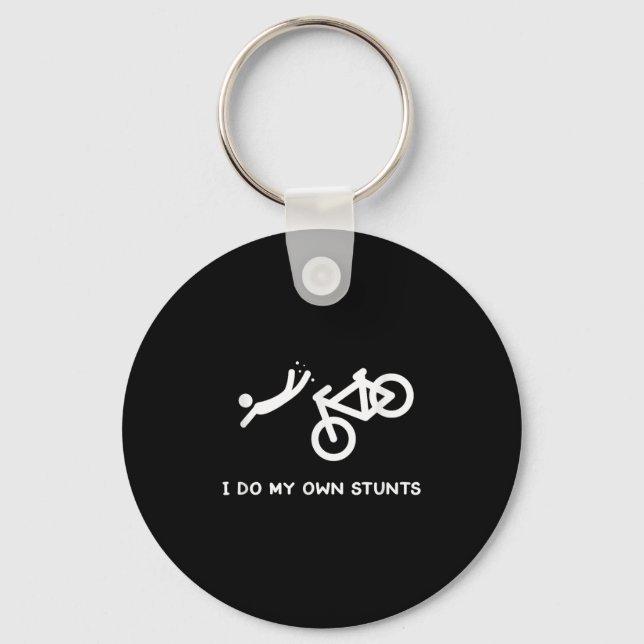 Llavero Bike Lovers Funny Shirt - I Do My Own Stunts  (Anverso)