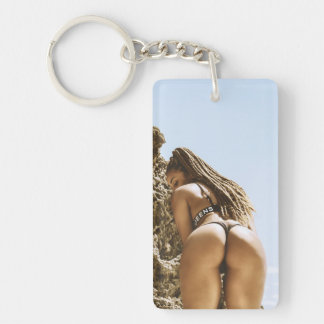 Llavero Bikini Beach Babe Photo Key Chain