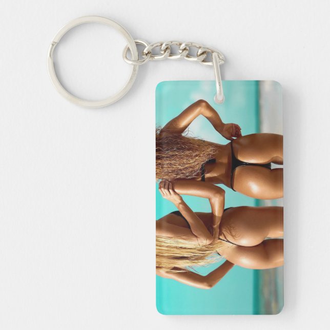 Llavero Bikini Beach Girls Photo Key Chain (Frente)