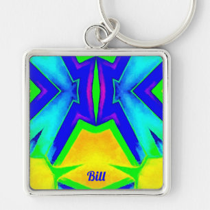 Llavero BILL ~ Azul verde y amarillo ~