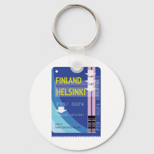 Llavero Billete de viaje de Helsinki de Finlandia