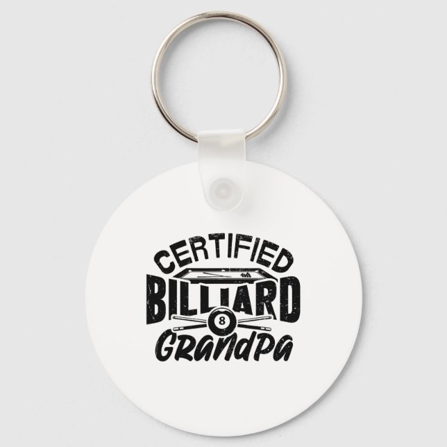 Llavero Billiard Grandpa Pool Billiards Player F (Anverso)