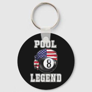 Llavero Billiard Team 8 Ll Jugador De Juegos De Piscina Re