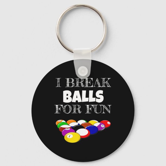Llavero Billiards 8 Ball Pool Player Sarcasm Novedad Humor (Anverso)