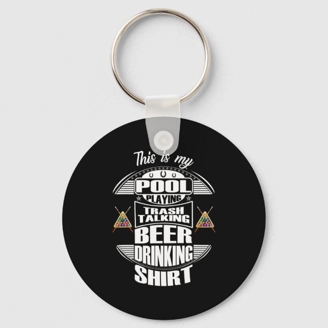 Llavero Billiards 8 Ball Pool Player Sarcasm Novedad Humor (Anverso)