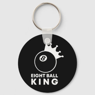 Llavero Billiards Eight Ball King 8 Ball Pool Player Lucky