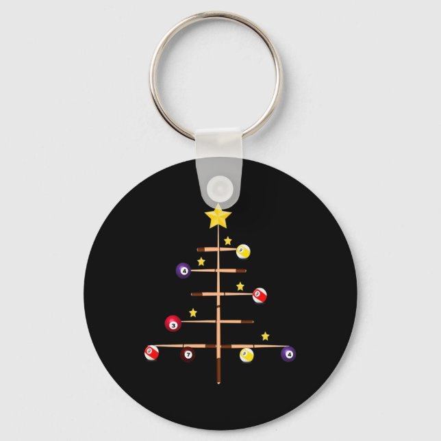 Llavero Billiards Ll Cue Sports Christmas Tree (Anverso)