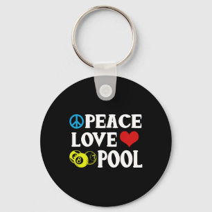 Llavero Billiards Shirt Funny Peace Love Pool de ofertas P