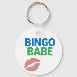 Llavero Bingo Babe lindo y confiado amante del bingo