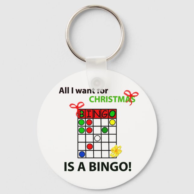 Llavero BINGO Quiero un bingo para Navidades (Anverso)