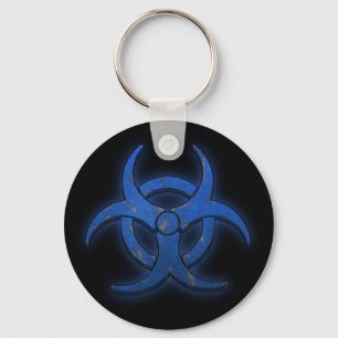 Llavero Biohazard azul