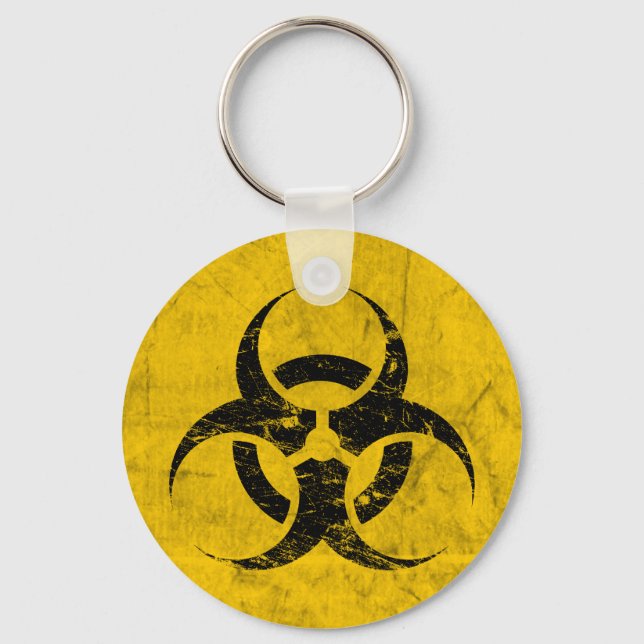 Llavero Biohazard Grunge Customizable (Anverso)