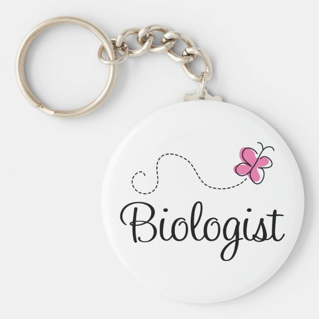 Llavero Biólogo Rosa Cute (Frente)