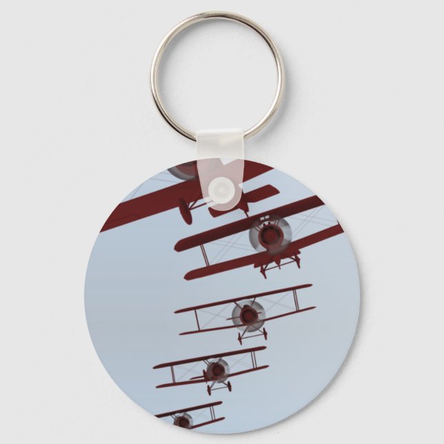 Llavero Biplano retro (Anverso)
