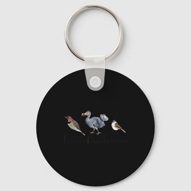 Llavero Bird sutil Flicker Dodo Titmouse (Anverso)