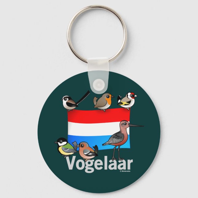 Llavero Birder holandés: Vogelaar (Anverso)