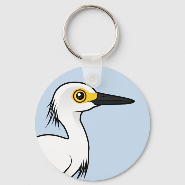 Llavero Birdorable Snowy Egret (Anverso)
