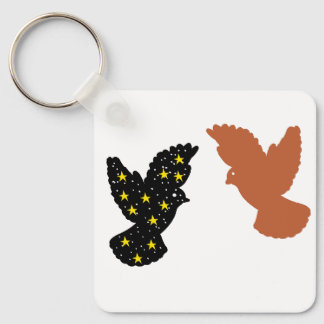Llavero Birds Keychain – Twin Soar Minimal Silhouette