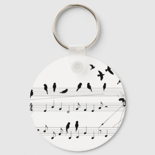 Llavero Birds on a Score keychain