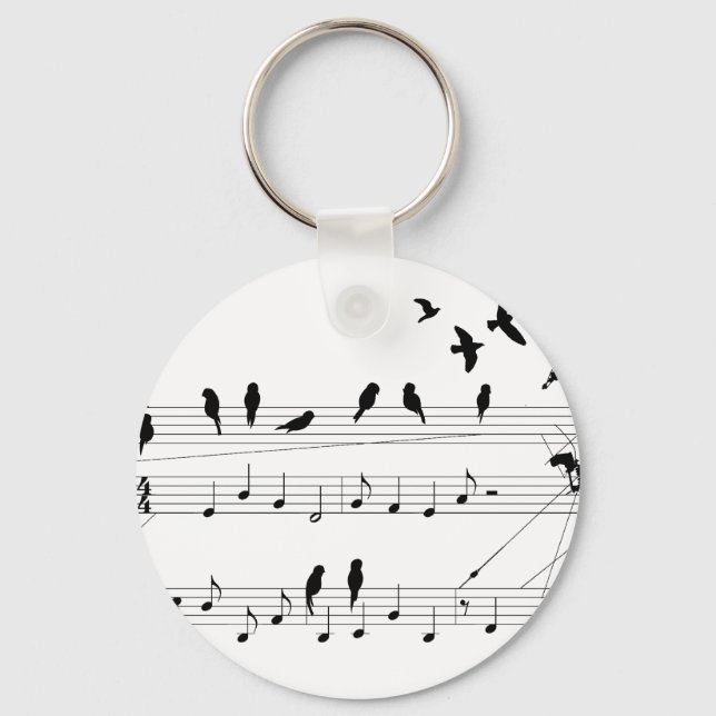 Llavero Birds on a Score keychain (Anverso)