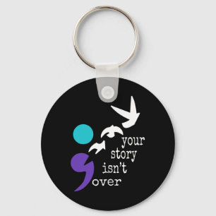 Llavero Birds Semicolon Gift Suicidio Prevención de Suicid