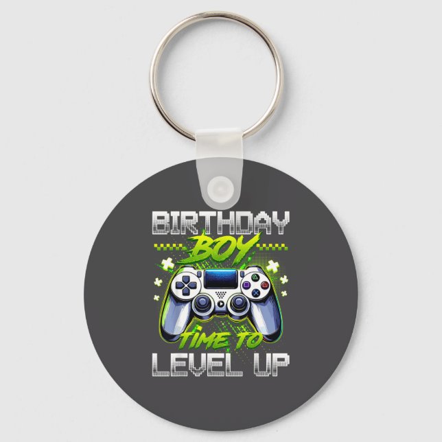 Llavero Birthday Boy Time To Level Up Video Game Birthday  (Anverso)