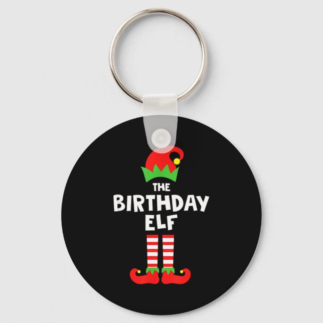 Llavero Birthday Elf Matching Group Family Holiday Christm (Anverso)