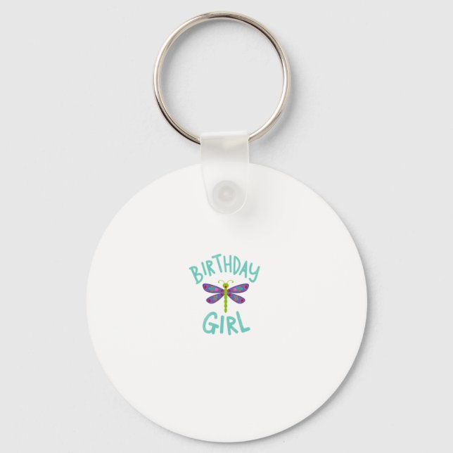 Llavero Birthday girl shirt Dragonfly birthday party tee s (Anverso)