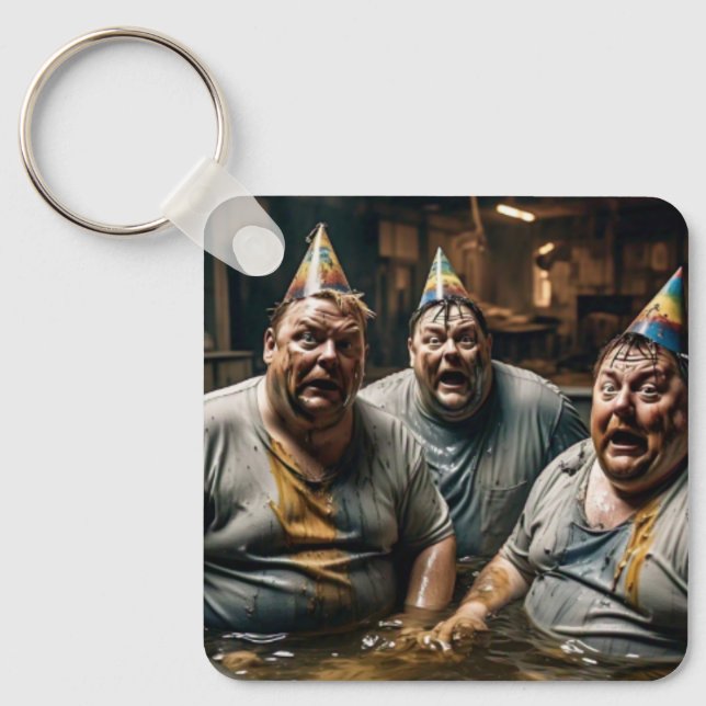 Llavero Birthday Mess – Funny Keychain (Anverso)