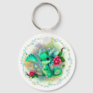 Llavero Birthstone May Emerald Dragon Keychain