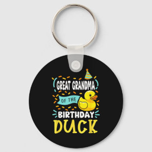 Llavero Bisabuela del pato de goma niño del cumpleaños