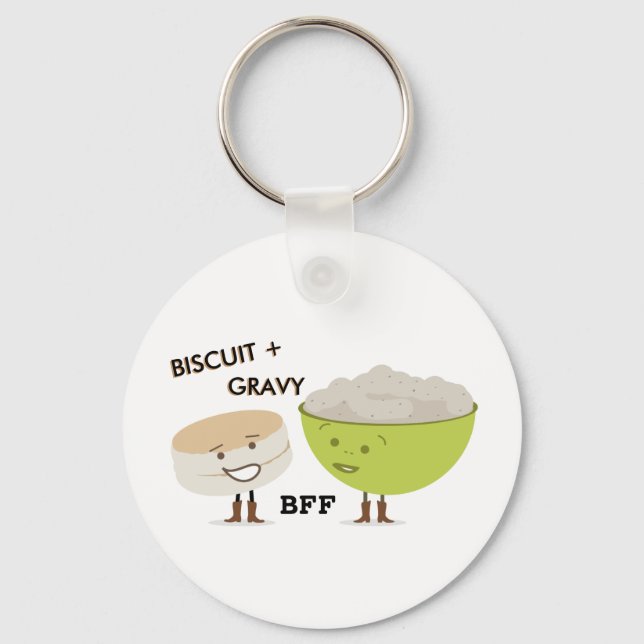 Llavero Biscuit y Gravy Best Friends Funny Keychain (Anverso)