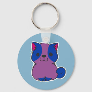 Llavero bisexual del perrito del orgullo
