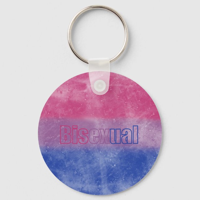 Llavero Bisexual pride flag key ring (Anverso)