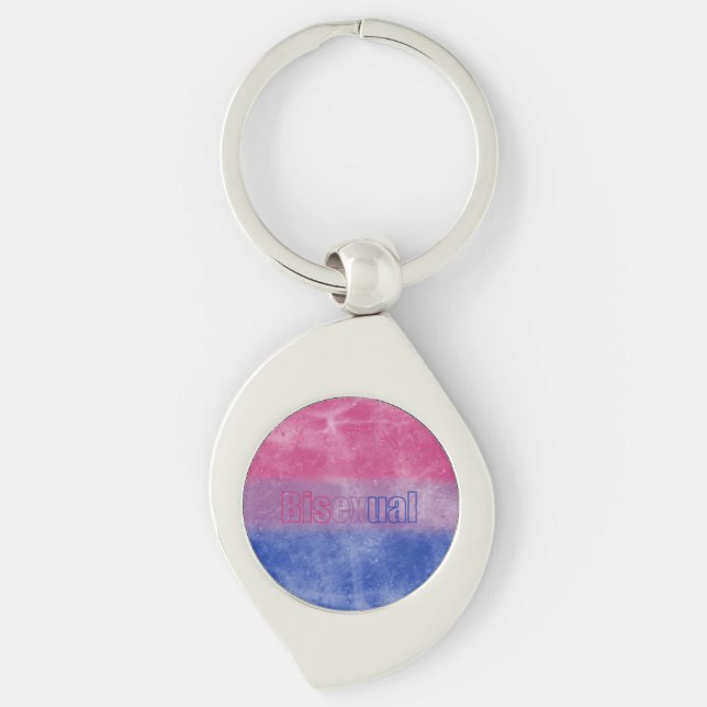 Llavero Bisexual pride flag key ring (Anverso)