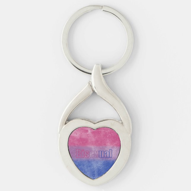 Llavero Bisexual pride flag key ring (Anverso)