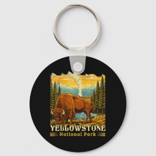 Llavero Bisonte Búfalo Vacas Parque Nacional Yellowstone