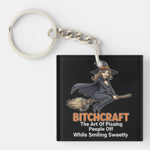 Llavero "BITCHCRAFT" Cadena de claves divertida de defin