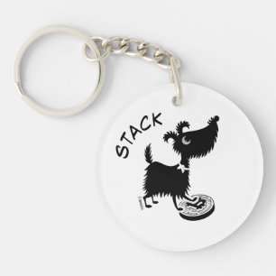 Llavero Bitcoin Dogs Stack & Hodl Keychain