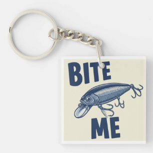 Llavero Bite me Fishing Lure Acrílico Keychain