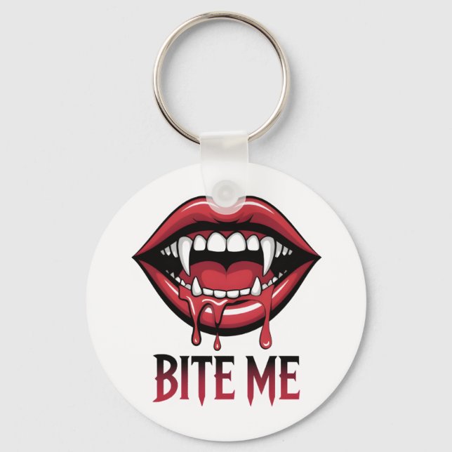 Llavero Bite Me Vampire Mouth (Anverso)