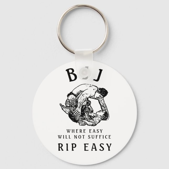 Llavero BJJ RIP Easy, accesorios brasileños de Jiu Jitsu (Anverso)