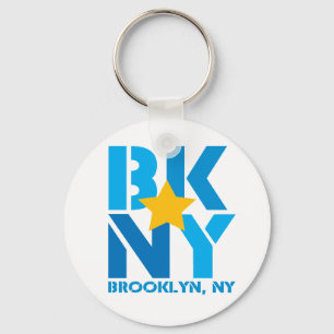 Llavero BK Brooklyn Blue Keychain